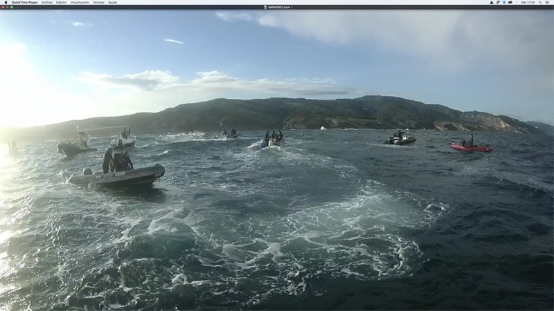 Duras condiciones en el Campeonato Navarro de Pesca Submarina